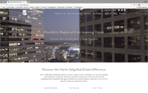 Screenshot of Martin Selig Real Estate's home page