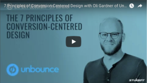 Screenshot of a video "The 7 Principles of Conversion-Centered Design"