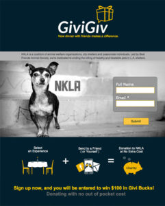 GiviGiv sign up page
