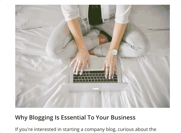 Scrolling video of a blog newsfeed