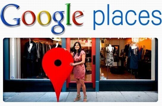 Google my business places illustration of a woman out front of a dress boutique