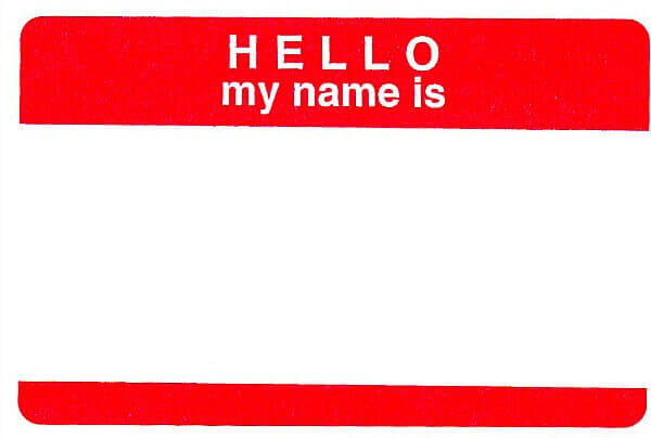 Hello my name is nametag