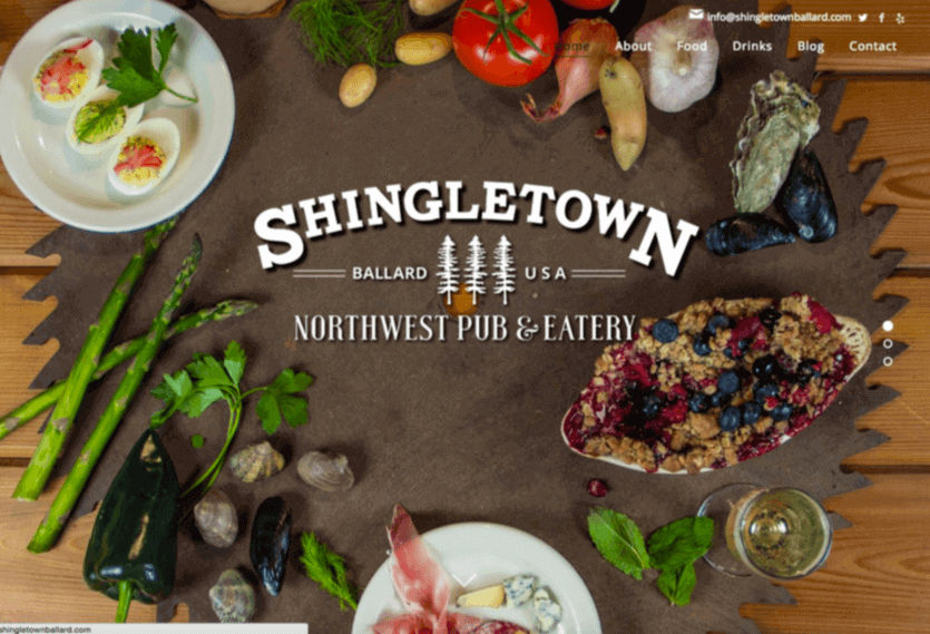 Screenshot of Shingletown's home page