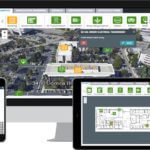 SmartCSM's building management software shown on phone, iPad, and mobile platforms